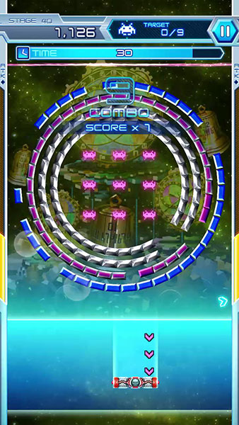 アルカノイドvsインベーダー