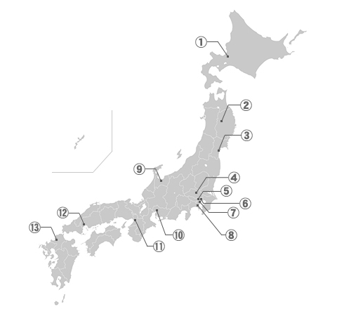 フィールドサービス拠点 地図