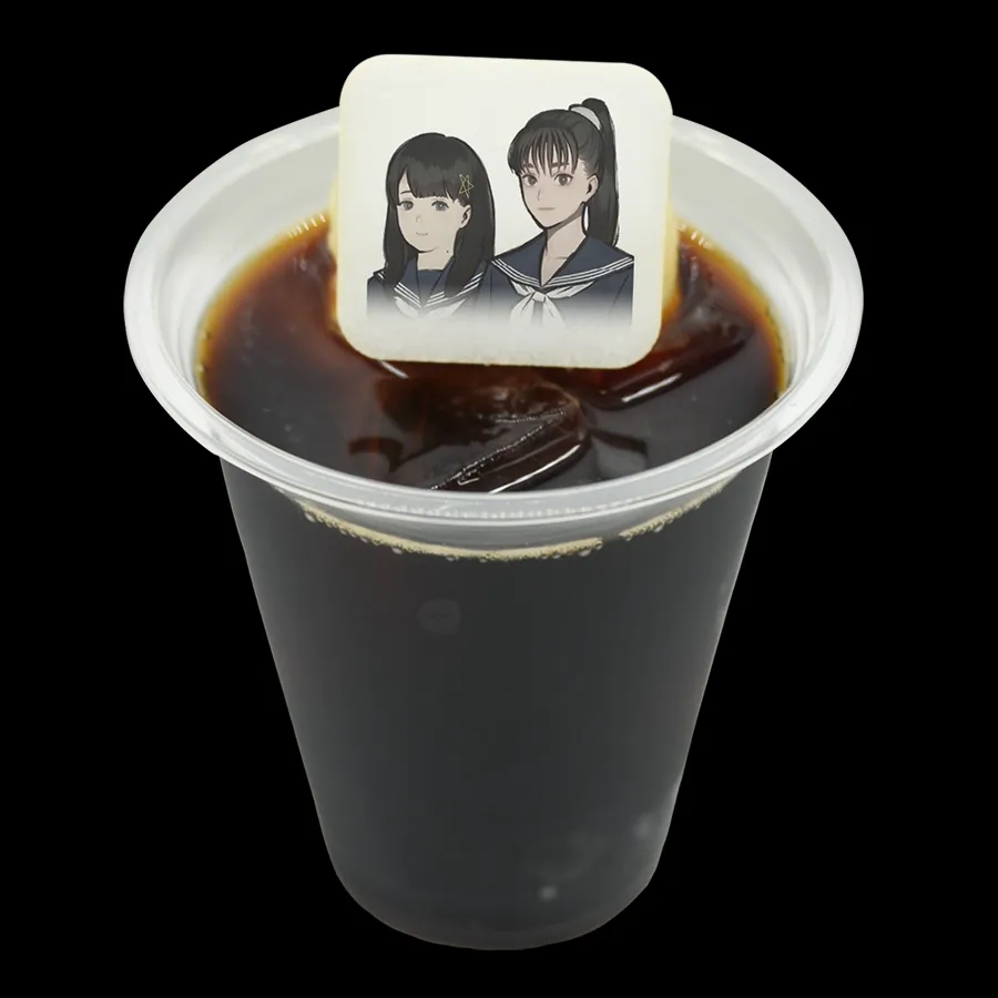 黒桔梗のコーヒーフロート