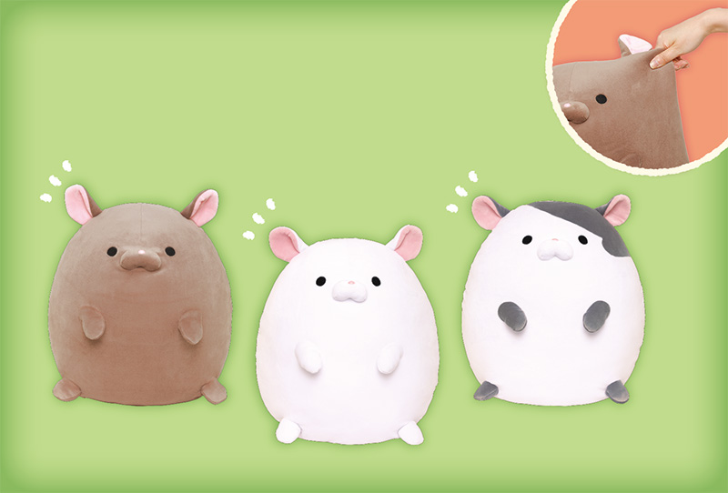 おもち動物園 ちんちらもち SLサイズやわらかもっち~りぬいぐるみ