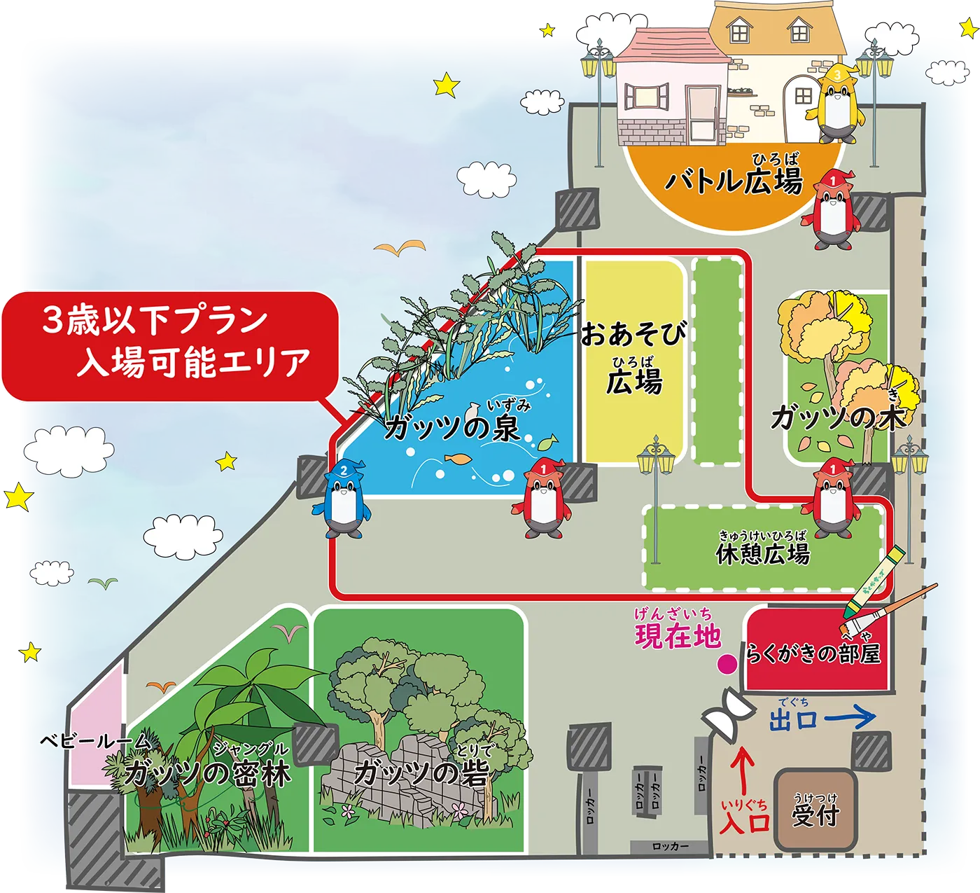 らくがキッズ イオン千歳店 店内マップ