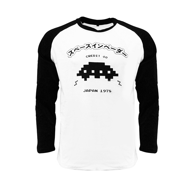 スペースインベーダー ラグランロング Tシャツ(UFO)